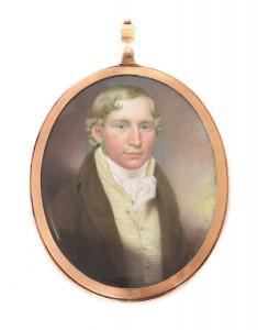 PAILLOU Jnr. Peter 1757-1832,Portrait of a gentleman in a brown coat,1816,Sworders GB 2021-12-14