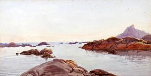 PAIN Robert Tucker 1835-1885,Evening from Svolver, Lofoten Islands, Norway,Bonhams GB 2011-07-07