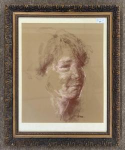 PAINE Kenneth 1926-2020,'Pastel of Jennifer Wright'; 'Portrait of the arti,Keys GB 2024-01-19