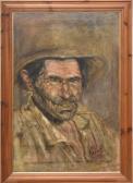 PAINE Kenneth 1926-2020,portrait of a workman,20th century,Halls GB 2023-01-11