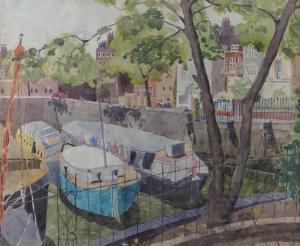 PAINE Ula 1909-2001,Regents Canal,Bellmans Fine Art Auctioneers GB 2023-11-21