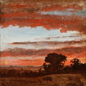 painter luke 1977,Evening sun over the fields,Bruun Rasmussen DK 2016-08-15