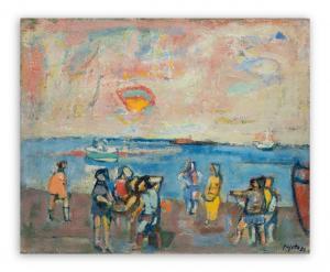 PAJETTA Guido Paolo 1898-1987,Ultime voci sulla spiaggia,1956,Borromeo Studio d'Arte IT 2024-03-19