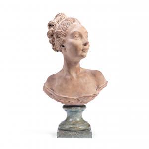 PAJOU Augustin 1730-1809,A bust of a young lady,18th century,Bonhams GB 2023-07-12