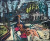 Pal Szilvassy 1920-1996,Woman sitting on a bench,Nagyhazi galeria HU 2021-02-25