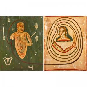 PALACIOS Jaime 1963,El Amante (The Lover) diptych,1992,Rago Arts and Auction Center US 2014-11-15