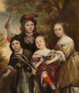 PALAMEDES Anthonie Stevaerts 1601-1673,Bildnis von vier Kindern mit einem Zie,17th century,Lempertz 2023-11-18