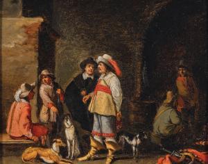 PALAMEDES Anthonie Stevaerts 1601-1673,Cavaliers in a guardroom interior,Palais Dorotheum 2023-12-15