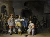 PALAMEDES Anthonie Stevaerts 1601-1673,Interior of a guardroom,1665,Galerie Koller CH 2012-03-30