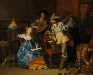 PALAMEDES Anthonie Stevaerts 1601-1673,Musizierende Gesellschaft,im Kinsky Auktionshaus 2023-11-28