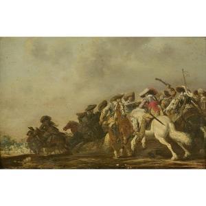 PALAMEDESZ Palamedes I 1607-1638,Combat de cavaliers,Tajan FR 2021-12-16