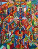 PALEY Stewart 1940,A kaleidoscope of figures, shapes and colours,Westbridge CA 2017-06-11