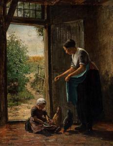 PALING Johannes Jacobus 1844-1892,Feeding time,AAG - Art & Antiques Group NL 2017-11-20