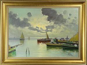 PALINI A 1900-1900,Going Out to Sea at Dawn,Clars Auction Gallery US 2015-03-21