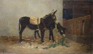 PALIZZI Filippo 1818-1899,Asini nella stalla,Galleria Pananti Casa d'Aste IT 2024-04-19