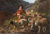 PALIZZI Giuseppe 1812-1888,Shepherd Returning Home with his Flock,Palais Dorotheum AT 2016-04-21