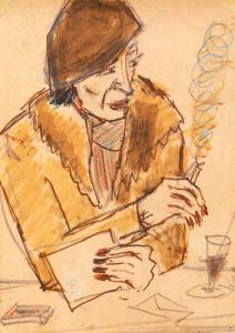 PALLADY Theodor 1871-1956,At the Cafe (Mrs. Popovici),1871,Artmark RO 2024-03-20