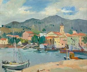 PALLAS Reinhold 1901-1970,Ansicht des Porto Azzuro auf Elba,Galerie Bassenge DE 2015-05-29