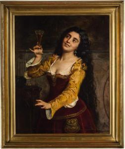 Pallavera Giovanni 1818-1886,Gitana che brinda con calice in mano,Wannenes Art Auctions 2019-05-29