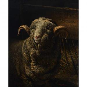 PALLIK Bela 1845-1908,THE HEAD OF A RAM,1897,Waddington's CA 2019-06-08