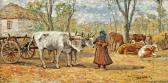 PALLYA Carolus 1875-1930,Ox-driven haycart,Nagyhazi galeria HU 2015-05-27