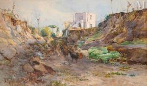 PALM DE ROSA Anna 1859-1924,Maison et troupeau de chèvres,Millon & Associés FR 2024-01-25