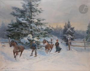 PALM DE ROSA Anna 1859-1924,Ski joëring,1902,Ader FR 2023-11-03