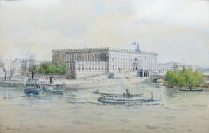 PALM DE ROSA Anna 1859-1924,Utsikt mot Stockholms slott,Crafoord SE 2015-12-12
