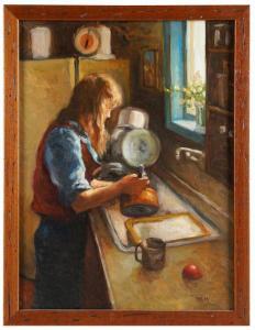 PALM Olaf 1935-2000,GIRL WASHING DISHES,Abell A.N. US 2021-07-15