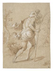 PALMA IL GIOVANE Jacopo Negretti,Saint Christopher carrying the Christ Child,Christie's 2024-02-01