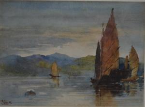 PALMER Clement 1857-1952,Junks at Hong Kong,Andrew Smith and Son GB 2016-04-26