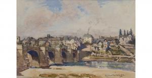 PALMER Gerald 1935-2017,Bridge over the River Tyne at Corbridge, Northumbe,1912,Mallams 2021-03-10