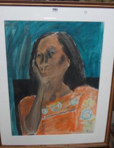 PALMER Gladys Perint,Head study of a native woman,1977,Bellmans Fine Art Auctioneers GB 2016-01-19