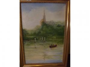 PALMER T W,River scene with figures in a rowing boat,Keys GB 2016-08-06
