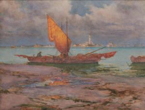 PALMER Walter Launt 1854-1932,Sailboats, View of Venice,Grogan & Co. US 2023-05-06