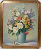PALMER WIGLE Archie 1881-1969,STILL LIFE OF FLOWERS,Du Mouchelles US 2008-07-27