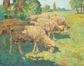 PALMIE Charles Joh. 1863-1911,Grazing sheep herd,Nagyhazi galeria HU 2016-03-22