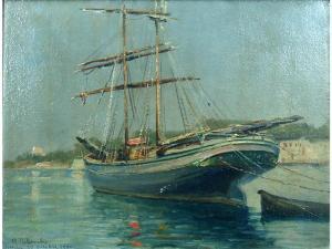 PALUMBO Michele 1874-1949,Nel porto,Caputmundi Casa d'Aste IT 2015-09-15