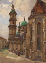 PAMBERGER Ferdinand 1873-1956,Ansicht des Grazer Doms,Palais Dorotheum AT 2007-05-23
