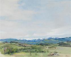 PAMBERGER Ferdinand 1873-1956,Blick auf die Koralpe,1945,Palais Dorotheum AT 2015-12-03