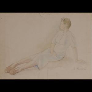 pancheri Gino 1905-1943,Figura femminile distesa,1942,Von Morenberg IT 2015-12-05