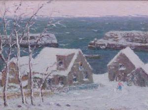 PANCOAST Morris Hall 1877-1963,The Little Harbor in Winter,Barridoff Auctions US 2021-08-14