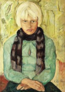 PANCU LILI 1908-2006,Portrait of a Girl,Artmark RO 2018-06-19