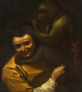 PANICO Antonio Maria,Ragazzo che gioca con la scimmia (da Annibale Ca,Bertolami Fine Arts 2015-12-17