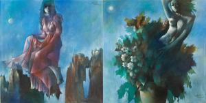 PANIN Anand 1938,Femme fleur,1975,Horta BE 2013-04-22