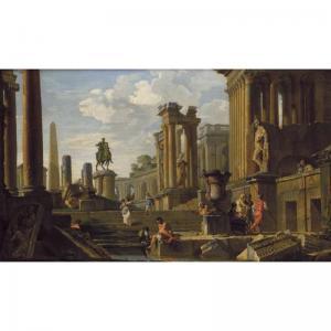 PANINI Giovanni Paolo,A CAPRICCIO OF CLASSICAL RUINS WITH THE OBELISK OF,Sotheby's 2006-09-19