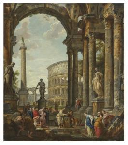 PANINI Giovanni Paolo 1691-1765,A classical capriccio with the Colosseum,Christie's GB 2023-12-07