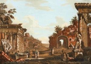PANINI Giovanni Paolo 1691-1765,Le Rovine (Roman Capriccios),1750,Weschler's US 2013-10-25