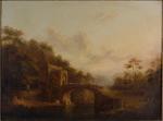 PANINI Giovanni Paolo 1691-1765,Soldiers crossing a bridge before a fortificat,Hampton & Littlewood 2008-01-30
