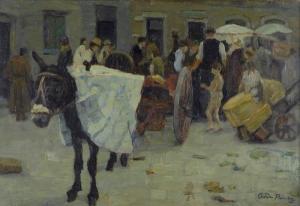 PANIZZI Arturo 1881-1966,Carro al mercato,Galleria Pananti Casa d'Aste IT 2023-03-14